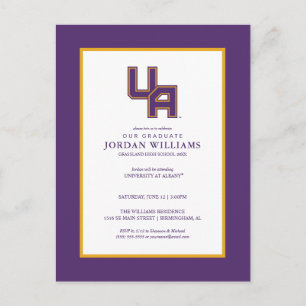 University at Albany Initials Logo Announcement Postcard