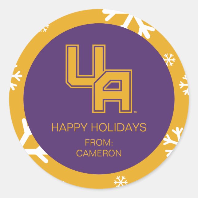 University at Albany Initials Logo Classic Round Sticker (Front)