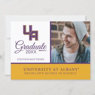 University at Albany Initials Logo Invitation