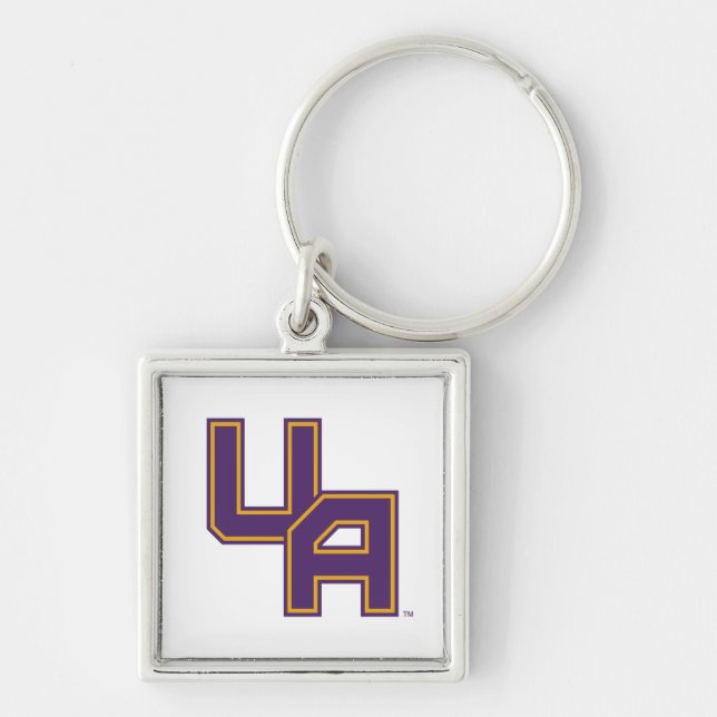 University at Albany Initials Logo Key Ring (Front)