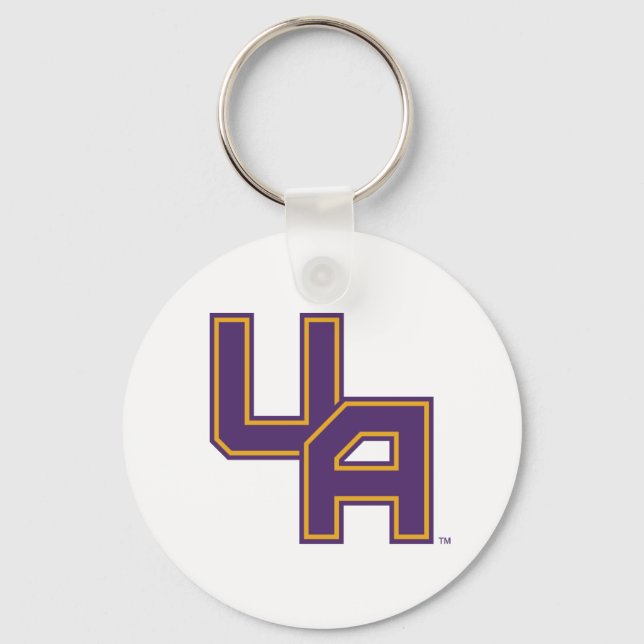 University at Albany Initials Logo Key Ring (Front)