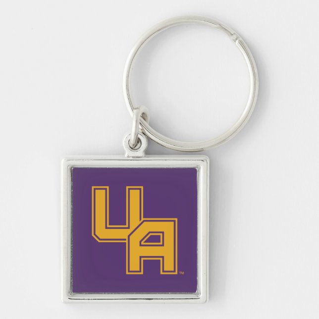 University at Albany Initials Logo Key Ring (Front)