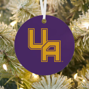 University at Albany Initials Logo Metal Tree Decoration