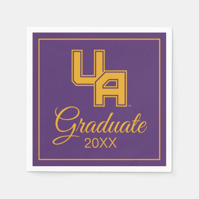 University at Albany Initials Logo Napkin (Front)