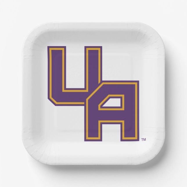 University at Albany Initials Logo Paper Plate (Front)