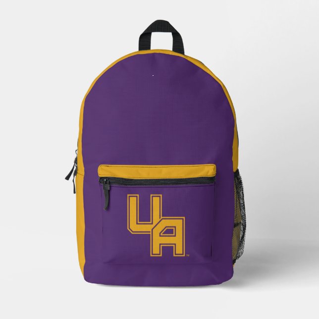 University at Albany Initials Logo Printed Backpack (Front)