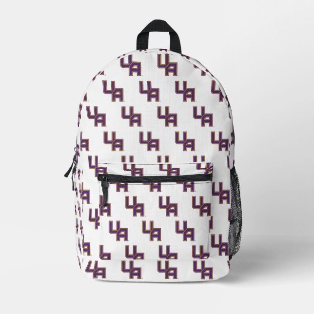 University at Albany Initials Logo Printed Backpack (Front)