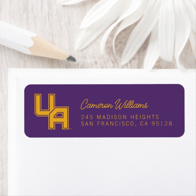 University at Albany Initials Logo Return Address Label (Insitu)