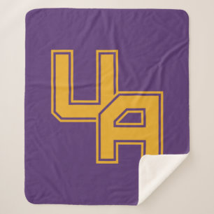 University at Albany Initials Logo Sherpa Blanket