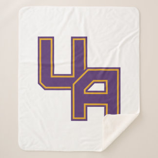 University at Albany Initials Logo Sherpa Blanket
