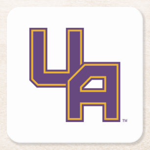 University at Albany Initials Logo Square Paper Coaster