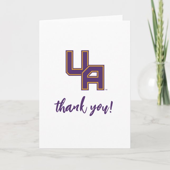 University at Albany Initials Logo Thank You Card (Front)
