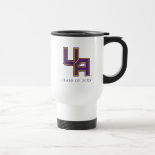 University at Albany Initials Logo Travel Mug