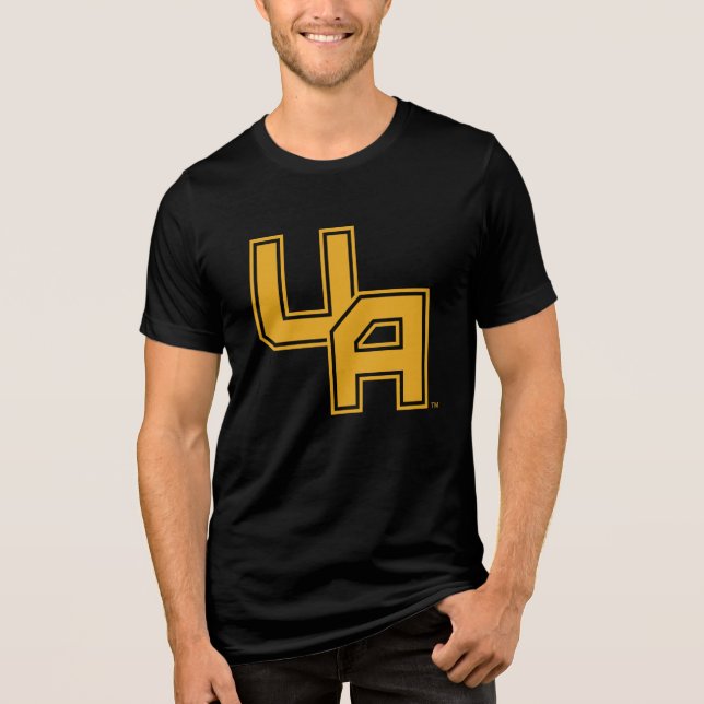 University at Albany Initials Logo Tri-Blend Shirt (Front)