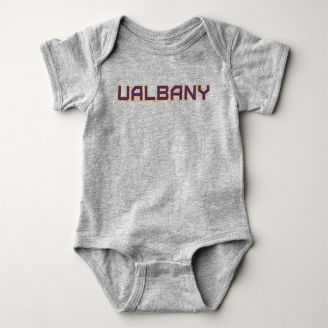 University at Albany Wordmark Baby Bodysuit (Front)