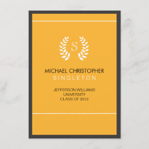 University Black & Gold Graduation Announcement