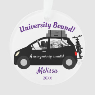 University Bound Woman Acrylic Ornament