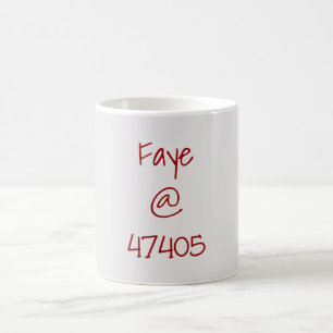 University Crimson Cream Zip Code Custom Coffee Mug