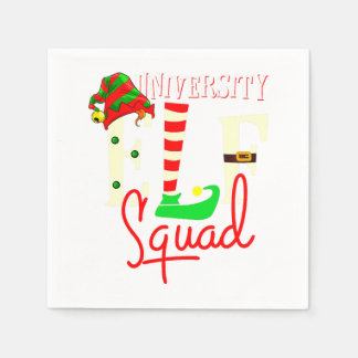 University Elf Squad Christmas Gift for University Napkin
