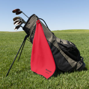 University Golf Team Red and Black Golf Towel