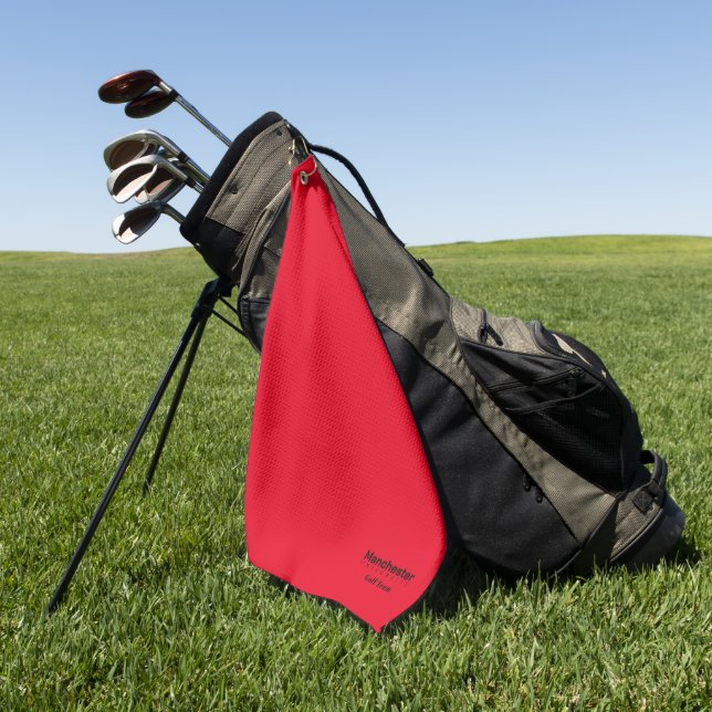 University Golf Team Red and Black Towel (Green)