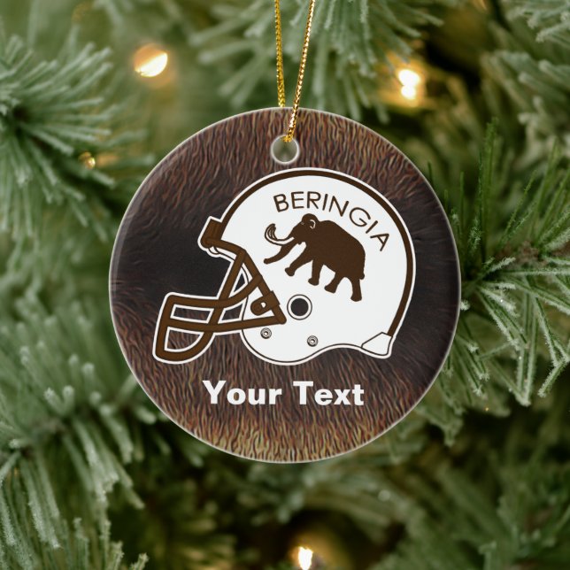 University of Beringia Football Ceramic Ornament (Tree)
