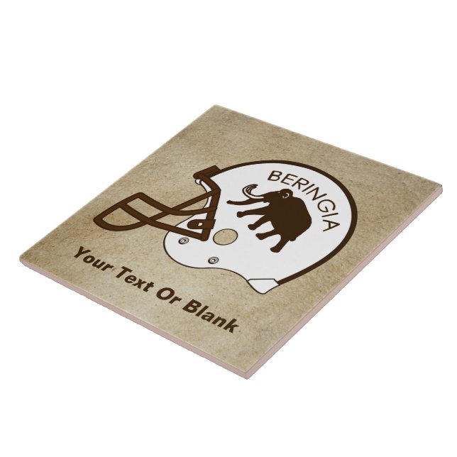University of Beringia Football Helmet Ceramic Tile (Side)