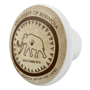 University of Beringia Mammoth Ceramic Knob
