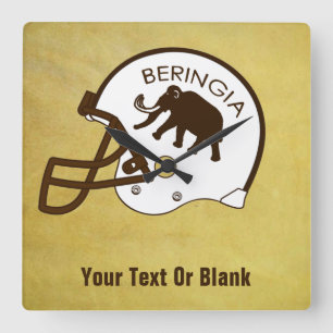 University of Beringia Mammoth Helmet Square Wall Clock