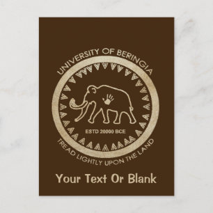 University of Beringia Mammoth Postcard