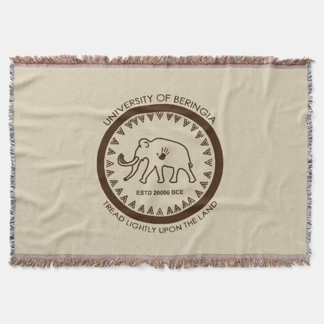 University of Beringia Mammoth Throw Blanket (Front)