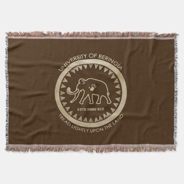 University of Beringia Mammoth Throw Blanket (Front)