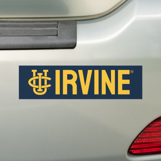University of California, Irvine Logo Bumper Sticker (On Car)