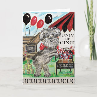 University of Cincinnati Tailgating Dog Blank Card