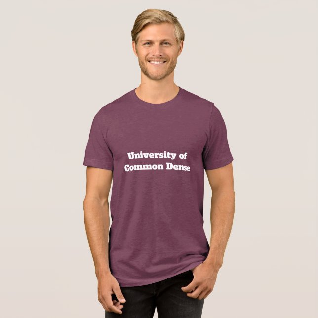 University of Common Dense | Funny | Tri-Blend Shirt (Front Full)