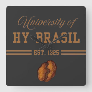 University of Hy-Brasil, Est. 1325 Square Wall Clock
