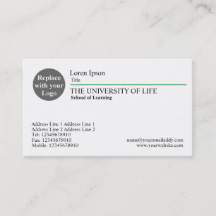 University of Life - Green Rule Business Card