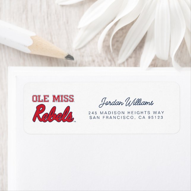 University of Mississippi | Ole Miss Rebels Return Address Label (Insitu)