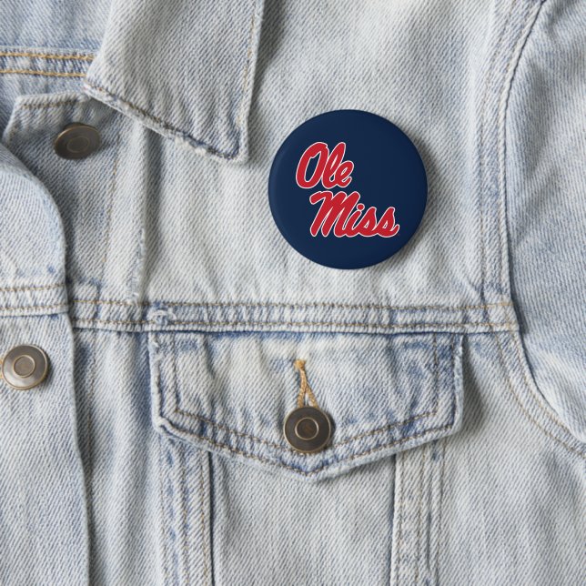 University of Mississippi | Ole Miss Script 6 Cm Round Badge (In Situ)