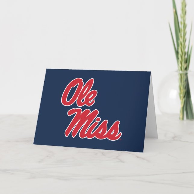 University of Mississippi | Ole Miss Script Card (Front)