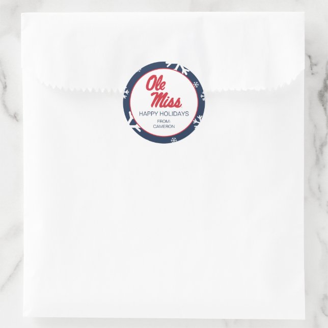 University of Mississippi | Ole Miss Script Classic Round Sticker (Bag)