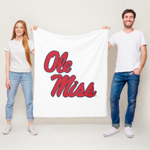 University of Mississippi   Ole Miss Script Fleece Blanket