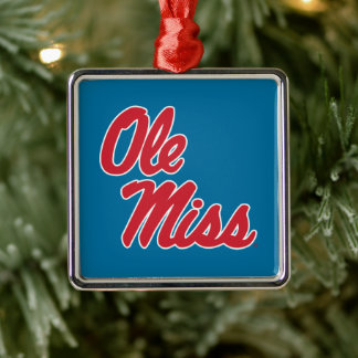 University of Mississippi | Ole Miss Script Metal Ornament