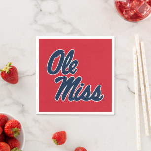 University of Mississippi   Ole Miss Script Napkin