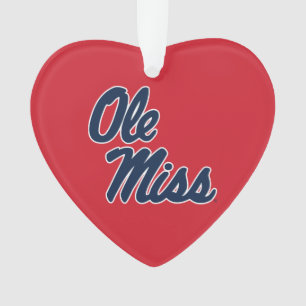 University of Mississippi   Ole Miss Script Ornament