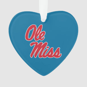 University of Mississippi   Ole Miss Script Ornament