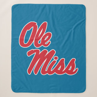 University of Mississippi | Ole Miss Script Sherpa Blanket