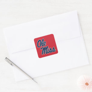 University of Mississippi   Ole Miss Script Square Sticker