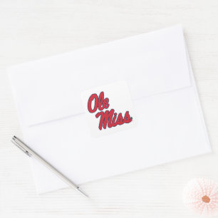 University of Mississippi   Ole Miss Script Square Sticker