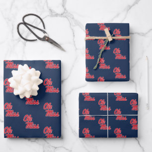 University of Mississippi   Ole Miss Script Wrapping Paper Sheet